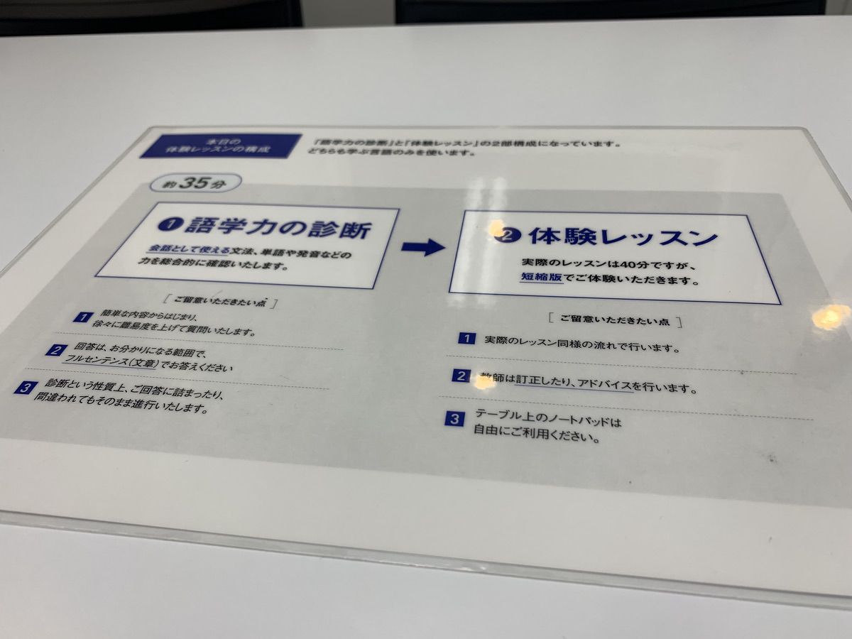 ベルリッツの体験レッスン